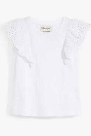 bonprix Maglia con ricami traforati