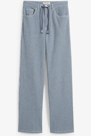 bonprix Jeans straight loose a righe, vita alta