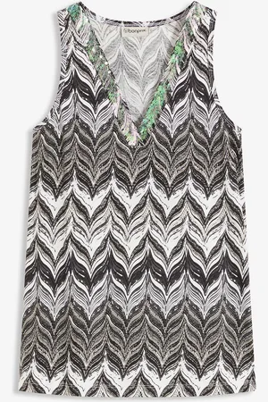bonprix Top con paillettes
