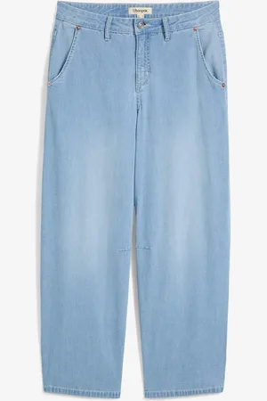 bonprix Jeans cropped a palloncino ultra morbidi, vita media