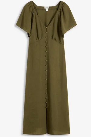 bonprix Abito midi in simil lino