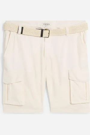 bonprix Bermuda cargo in misto lino con cintura, regular fit