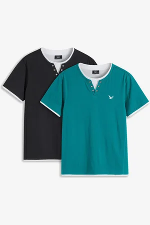 bonprix Maglia 2 in 1 a maniche corte (pacco da 2)