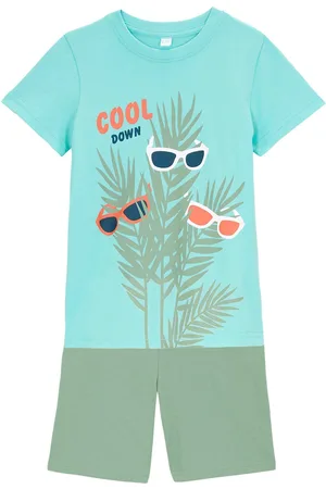bonprix T-shirt e pantaloni corti (set 2 pezzi) in cotone biologico
