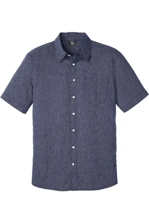 bonprix Camicia a maniche corte in misto lino