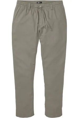 bonprix Pantaloni chino in misto lino regular fit, straight