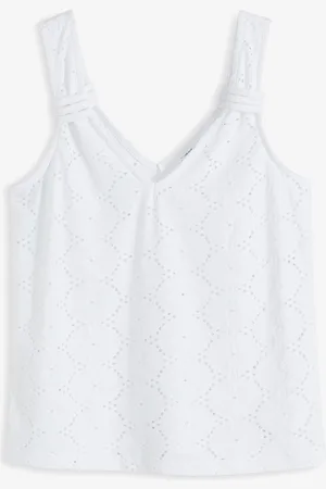 bonprix Top con ricami traforati
