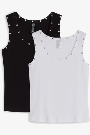 bonprix Top a costine in puro cotone biologico (pacco da 2)