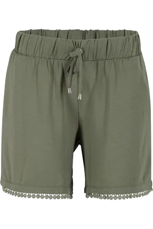 bonprix Shorts in jersey con cinta comoda e pizzo in misto viscosa