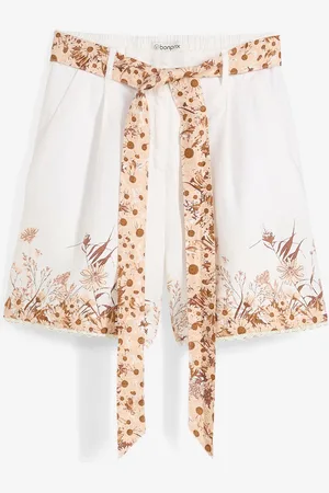 bonprix Shorts in puro lino con stampa floreale
