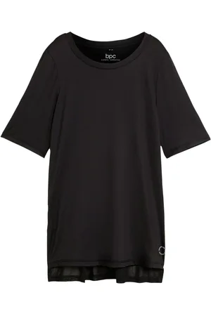 bonprix T-shirt lunga per sport con mesh, ad asciugatura rapida