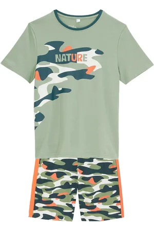 bonprix T-shirt e pantaloni corti in puro cotone (set 2 pezzi)