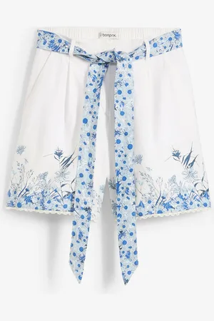 bonprix Shorts in puro lino con stampa floreale