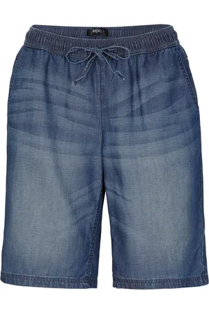 bonprix Bermuda in denim leggero di misto lino