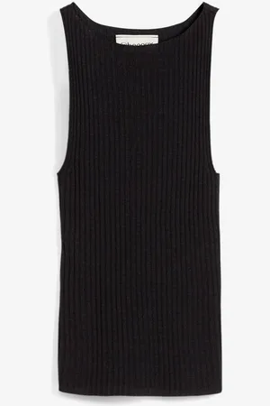 bonprix Top in maglia aderente in misto viscosa
