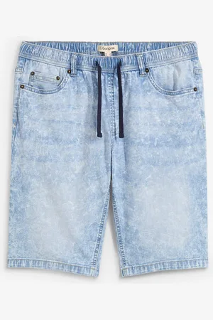 bonprix Bermuda in jeans leggero con elastico in vita, slim fit