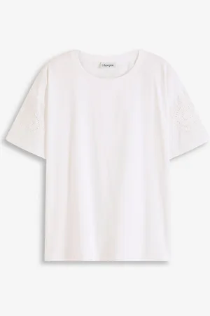 bonprix T-shirt con ricami traforati