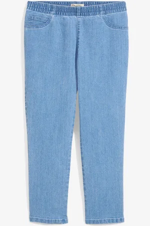 bonprix Pantaloni cropped con elastico in vita, vita media