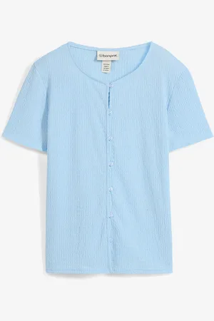 bonprix Maglia operata con bottoni