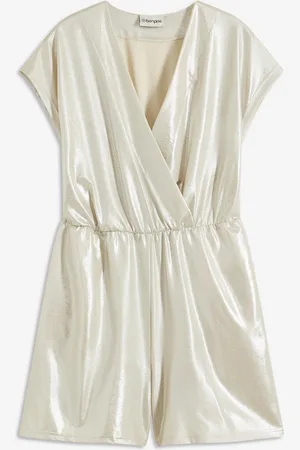 bonprix Tuta corta in jersey con scollatura profonda
