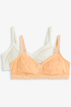 bonprix Reggiseno senza ferretto con cotone (pacco da 2)