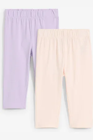 bonprix Leggings a pinocchietto in misto cotone elasticizzato (pacco da 2)
