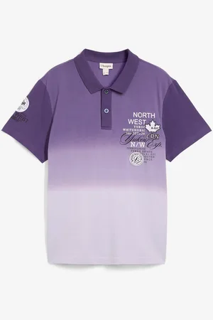 bonprix Polo a maniche corte in puro cotone con colori sfumati