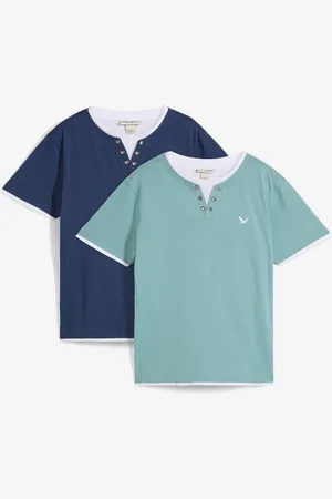 bonprix Maglia 2 in 1 a maniche corte (pacco da 2)
