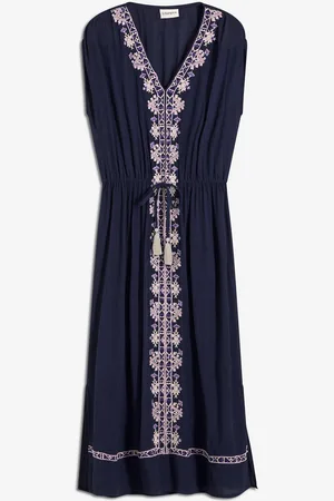 bonprix Abito midi con ricamo in stile bohémien