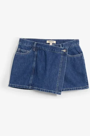 bonprix Gonna pantalone in jeans con effetto a portafoglio