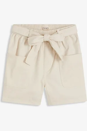 bonprix Shorts in twill con cintura da annodare