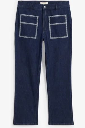 bonprix Jeans straight cropped, vita alta
