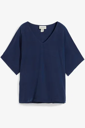 bonprix Maglia in misto seta e inserto in tessuto a trama