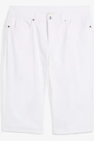bonprix Bermuda lunghi in jeans elasticizzati, regular fit