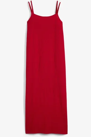 bonprix Abito in crêpe stretch con spalline regolabili