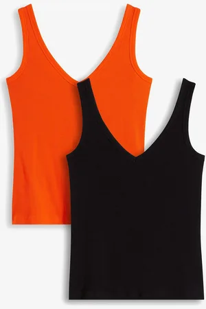 bonprix Top a costine (pacco da 2)