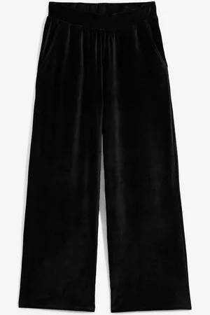 bonprix Pantaloni a palazzo in velluto a coste di jersey con cinta comoda