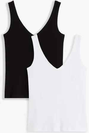 bonprix Top a costine (pacco da 2)