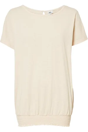 bonprix Maglia in filato fiammato con fascia smock
