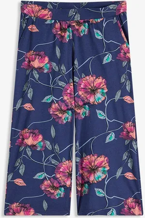 bonprix Pantaloni culotte da pigiama in misto cotone e viscosa con tasche