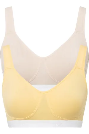 bonprix Reggiseno t-shirt senza ferretto con cotone biologico (pacco da 2)