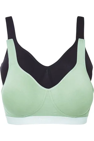 bonprix Reggiseno t-shirt senza ferretto con cotone biologico (pacco da 2)
