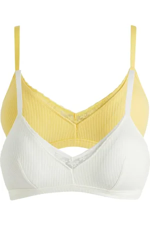 bonprix Bralette imbottita senza ferretto con cotone biologico (pacco da 2)