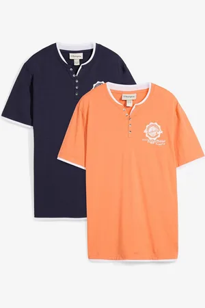 bonprix Maglia serafino a maniche corte (pacco da 2)