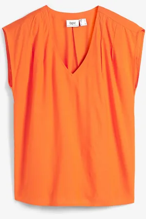 bonprix Blusa a maniche corte con scollatura a V