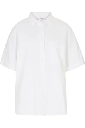 bonprix Camicetta oversize in misto lino con mezze maniche