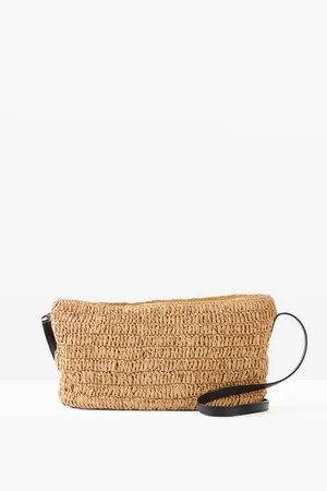 bonprix Borsa di paglia a tracolla