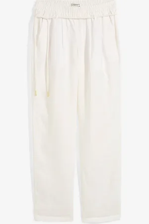 bonprix Pantaloni in puro lino con elastico in vita