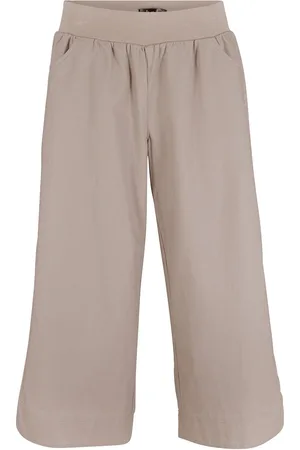 bonprix Pantaloni cropped in misto lino e cotone