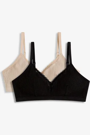 bonprix Bralette imbottita senza ferretto con cotone biologico (pacco da 2)